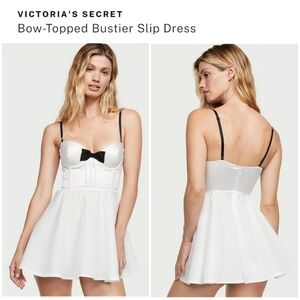 👀50% OFF👗NWT‼️ Victoria's Secret Bow-Topped Bustier Slip Dress
